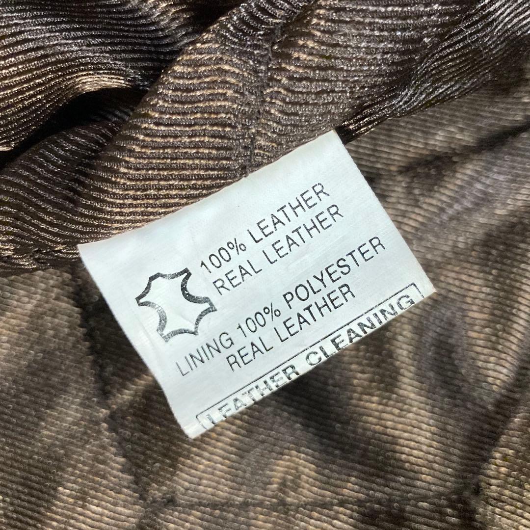 牛革　ライダースジャケット　クラシックレーサーデザイン　ダークブラウン