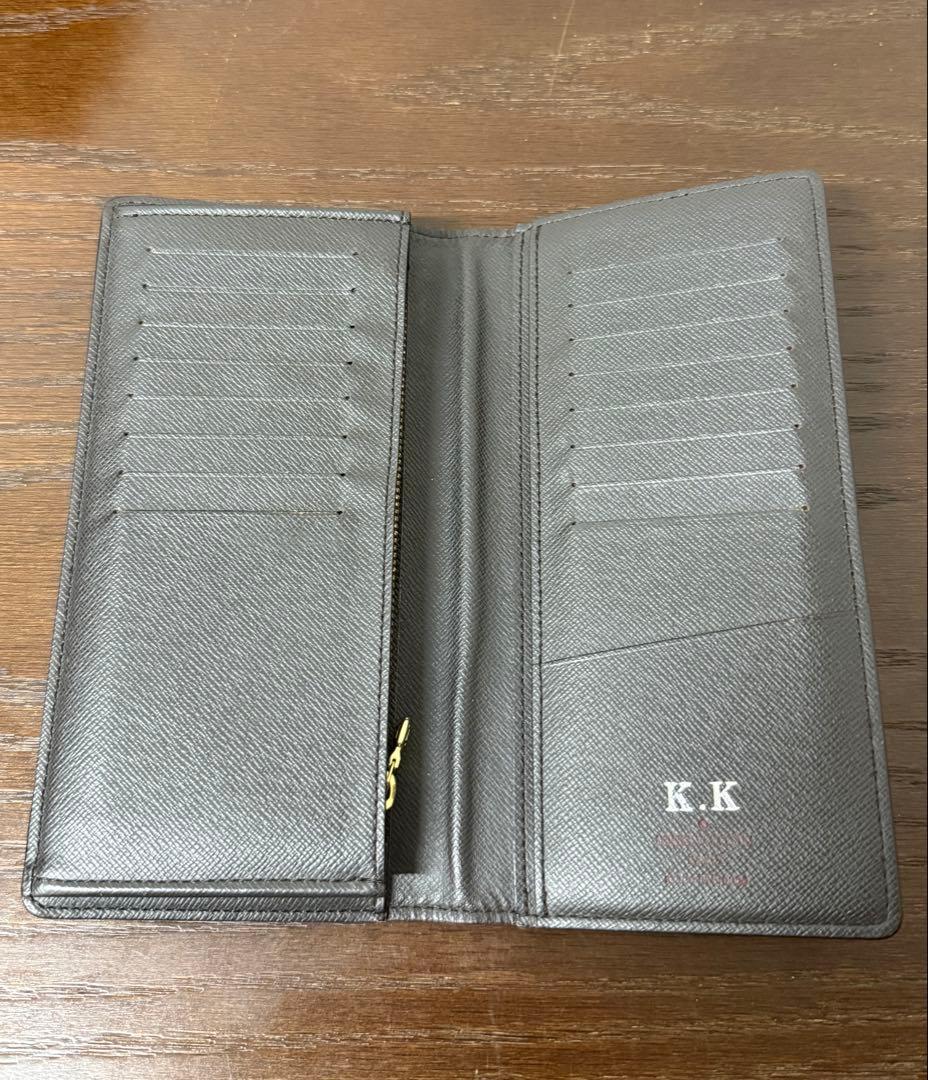 とし【箱・保存袋付】LOUIS VUITTON ダミエ 二つ折り財布