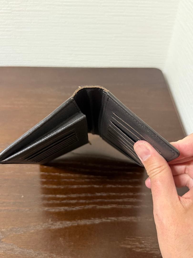 とし【箱・保存袋付】LOUIS VUITTON ダミエ 二つ折り財布