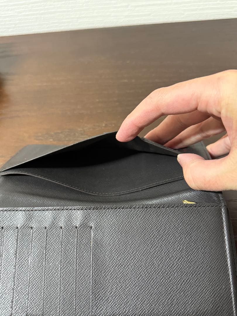 とし【箱・保存袋付】LOUIS VUITTON ダミエ 二つ折り財布