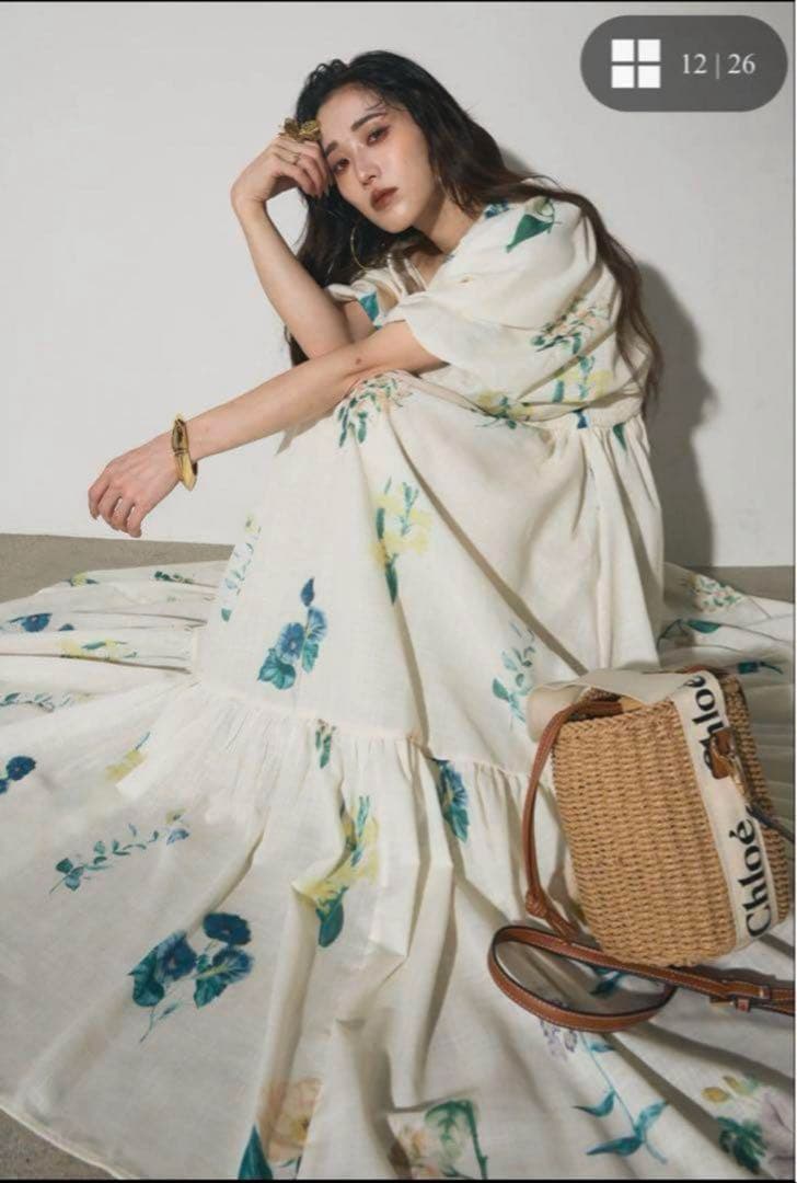 ANDREA&Co. 【AUBREY】 フラワーパフ スリーブワンピース