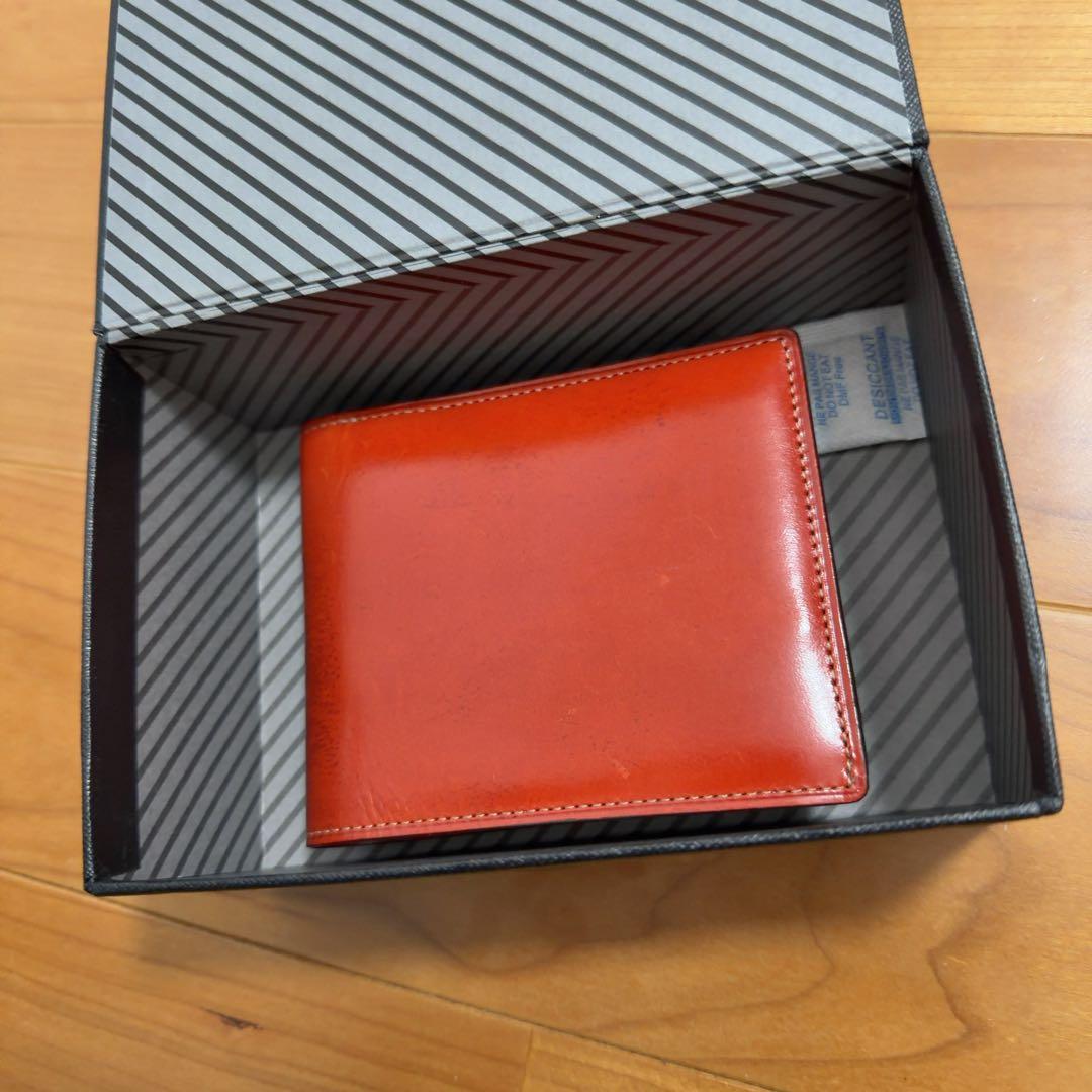 超美品　ココマイスター　折り財布　メンズ　定価36500円　オレンジ、ボルドー
