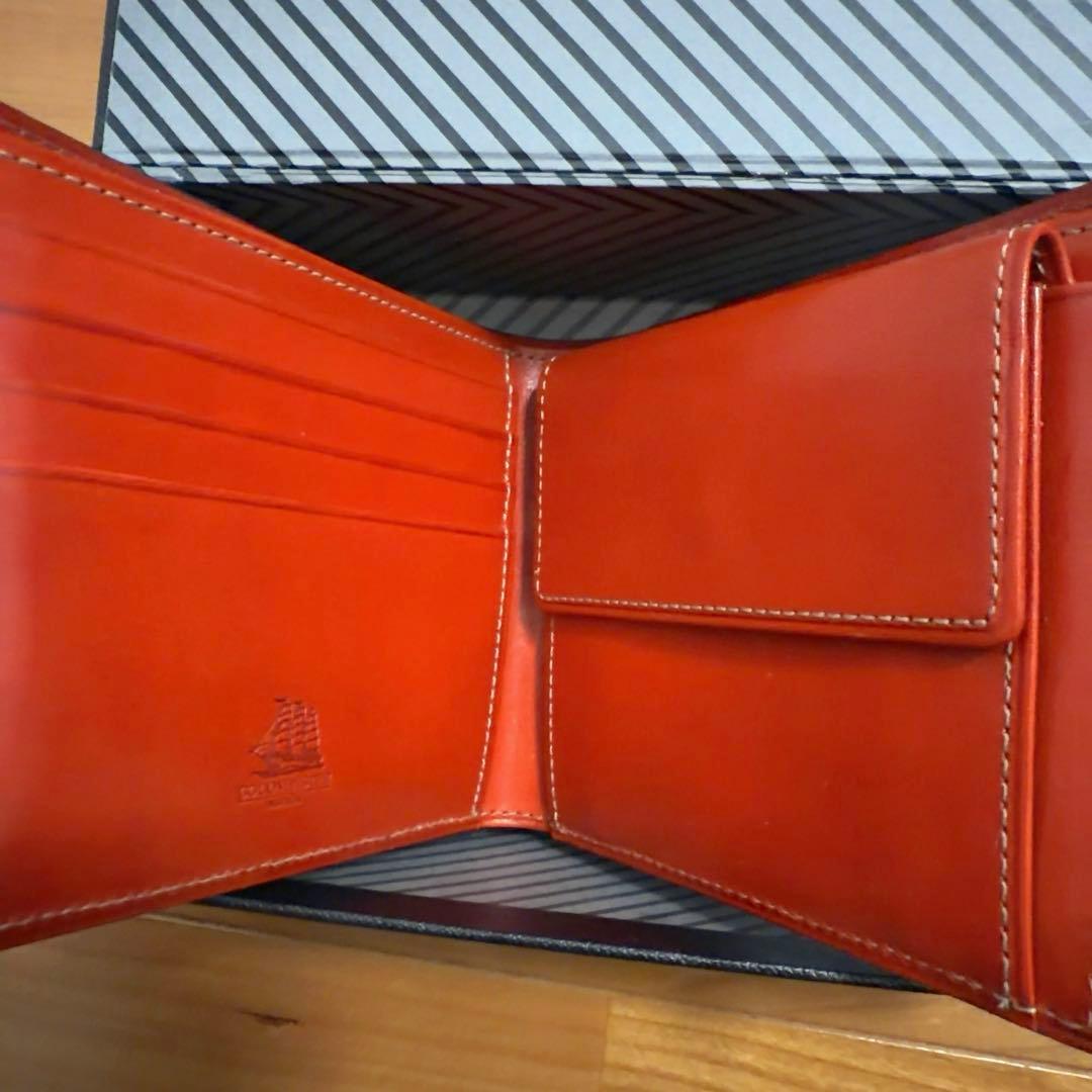 超美品　ココマイスター　折り財布　メンズ　定価36500円　オレンジ、ボルドー