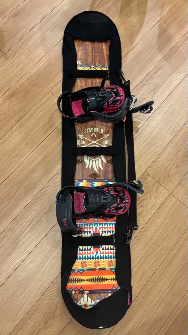 ELAN レディース　スノーボード　ケース、ビンディング付き