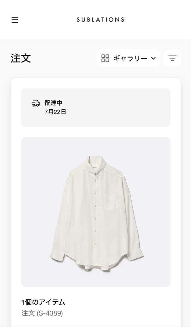 トップス sublations REGULAR FIT TAB COLLAR SHIRT