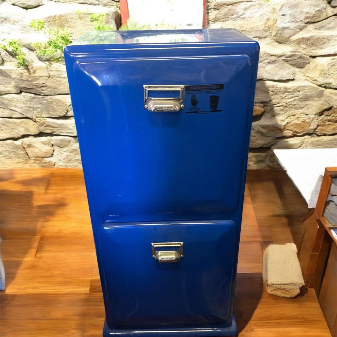 ダルトン トラッシュカン ダブル デッカー ゴミ箱 ブルー