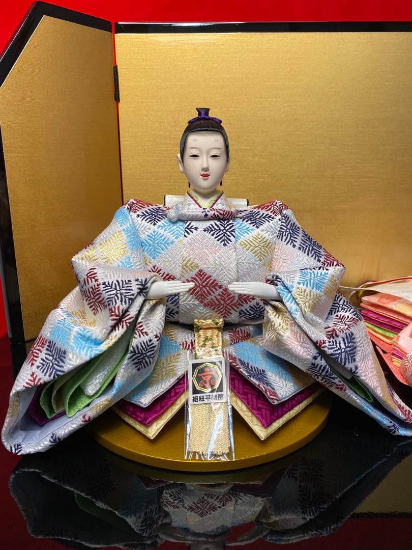 東京久月　雛人形　親王飾り収納セット・サイズ間口約６０×奥行約３４×高さ約５２㎝