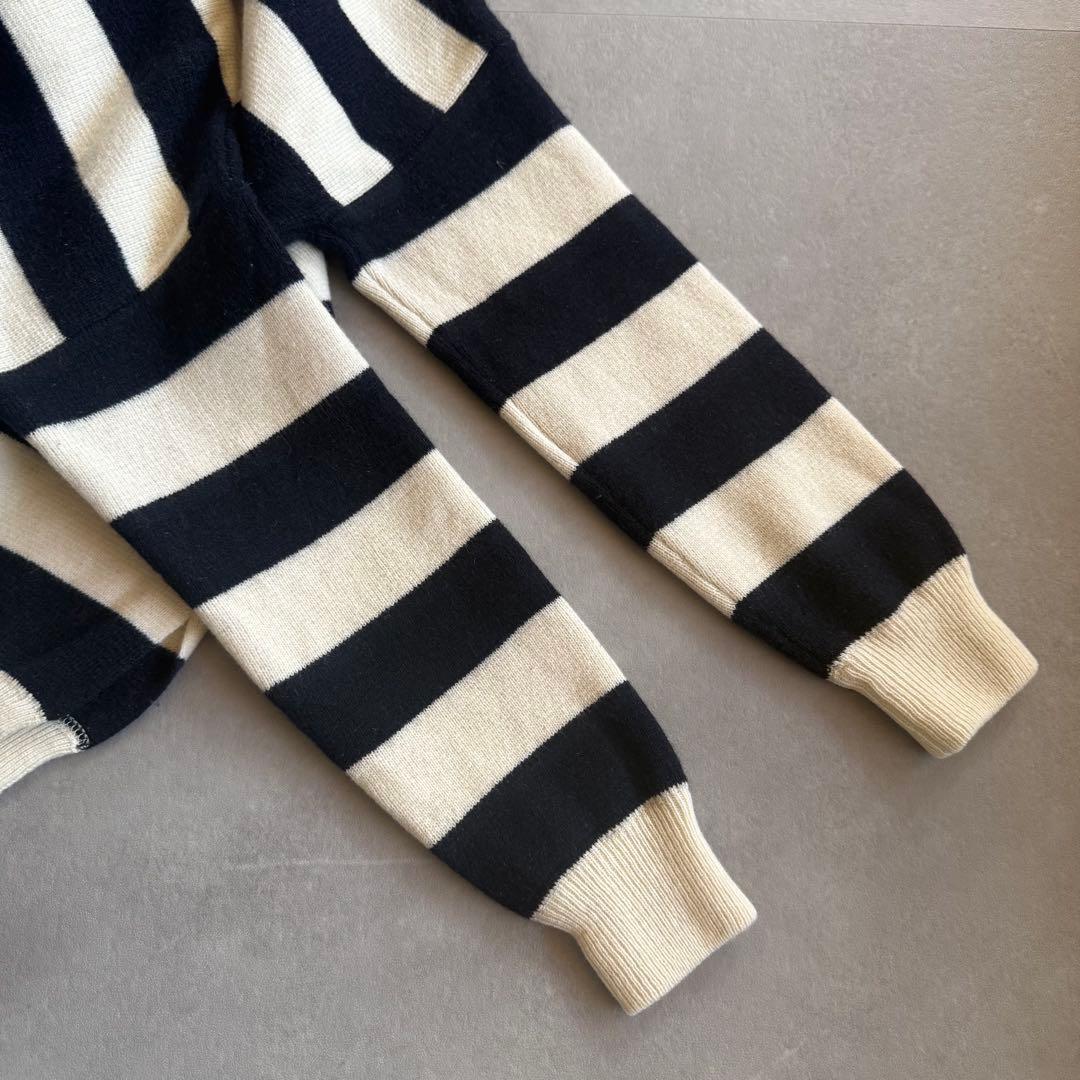【BOOさま専用】DEMYLEE ウール 太めボーダーニット 白黒