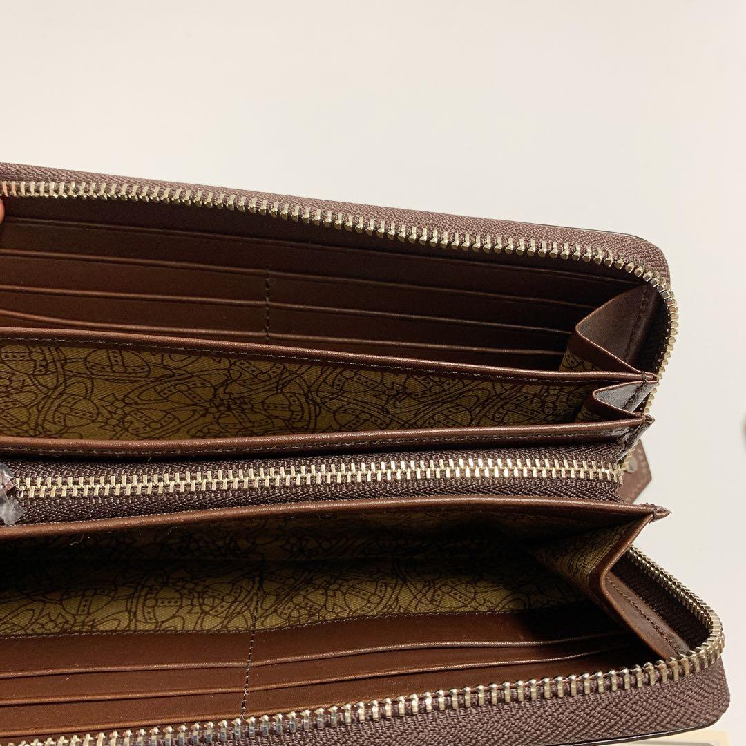 【新品】ヴィヴィアンウエストウッド ラウンドファスナー長財布 スマート　ブラウン