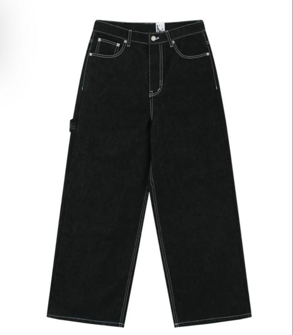 Kashiko ブラックデニムパンツ S