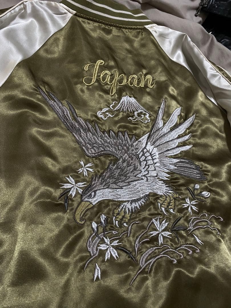 雅結 スカジャン 日本限定　ワシ サテン unisex vintage