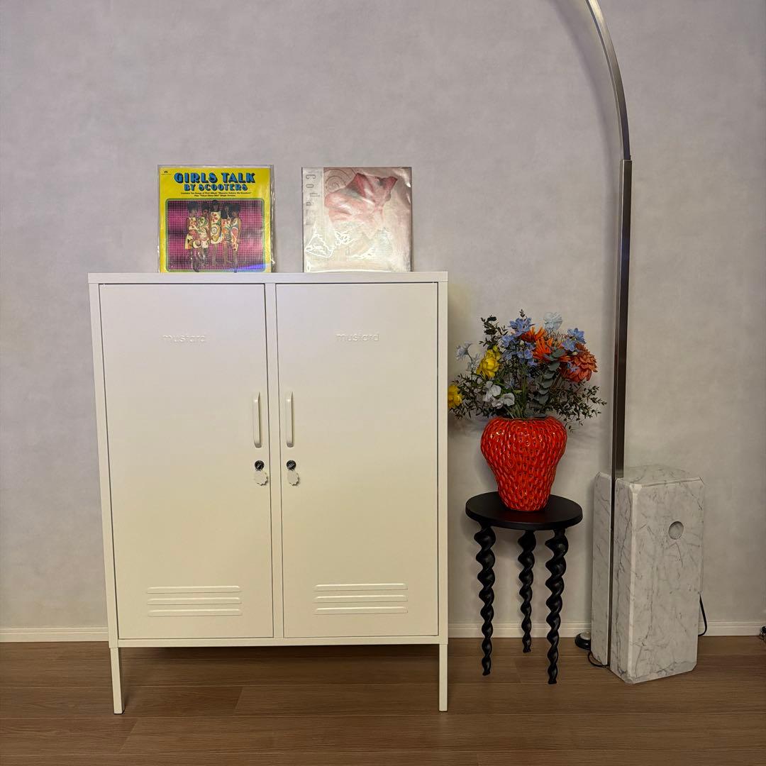 mustard スチールキャビネット 2ドア（値引き交渉OK）