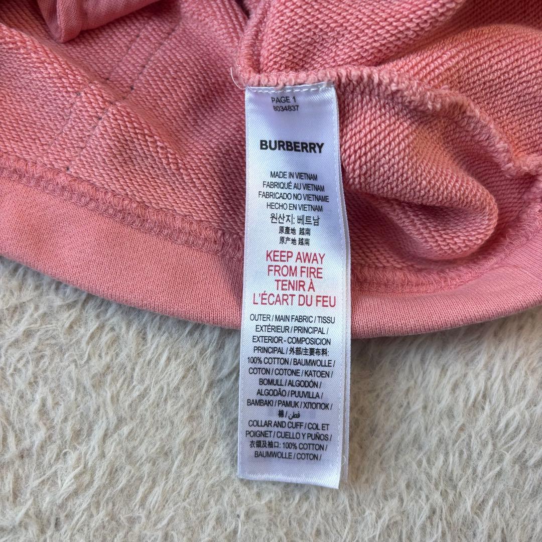 現行モデル BURBERRY ピンク ワンピース 6Y 116cm ロゴプリント