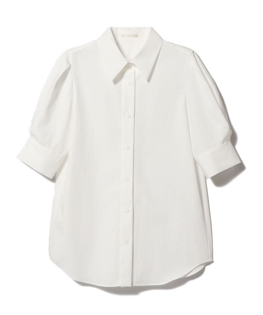 エストネーション / パフスリーブコットンシャツ