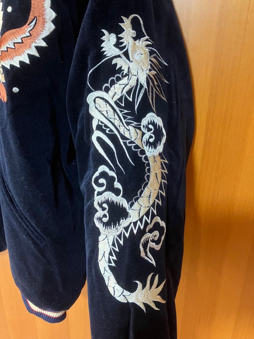 テーラー東洋 別珍 スカジャン 舞妓/鷲 /日本地図/龍　リバーシブル