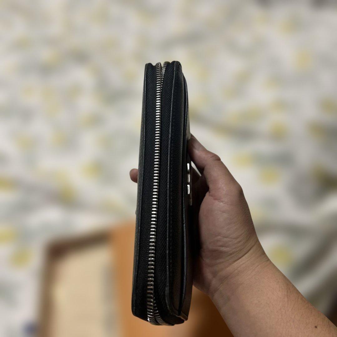 O*H様 LOUIS VUITTON ブラック レザー 長財布　ラウンドファスナ