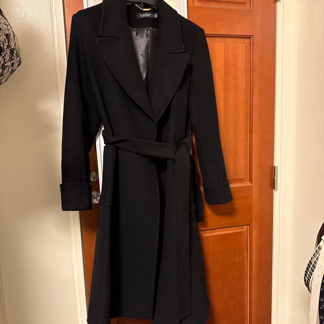 LAUREN RALPH LAUREN ブラックロングコート 12
