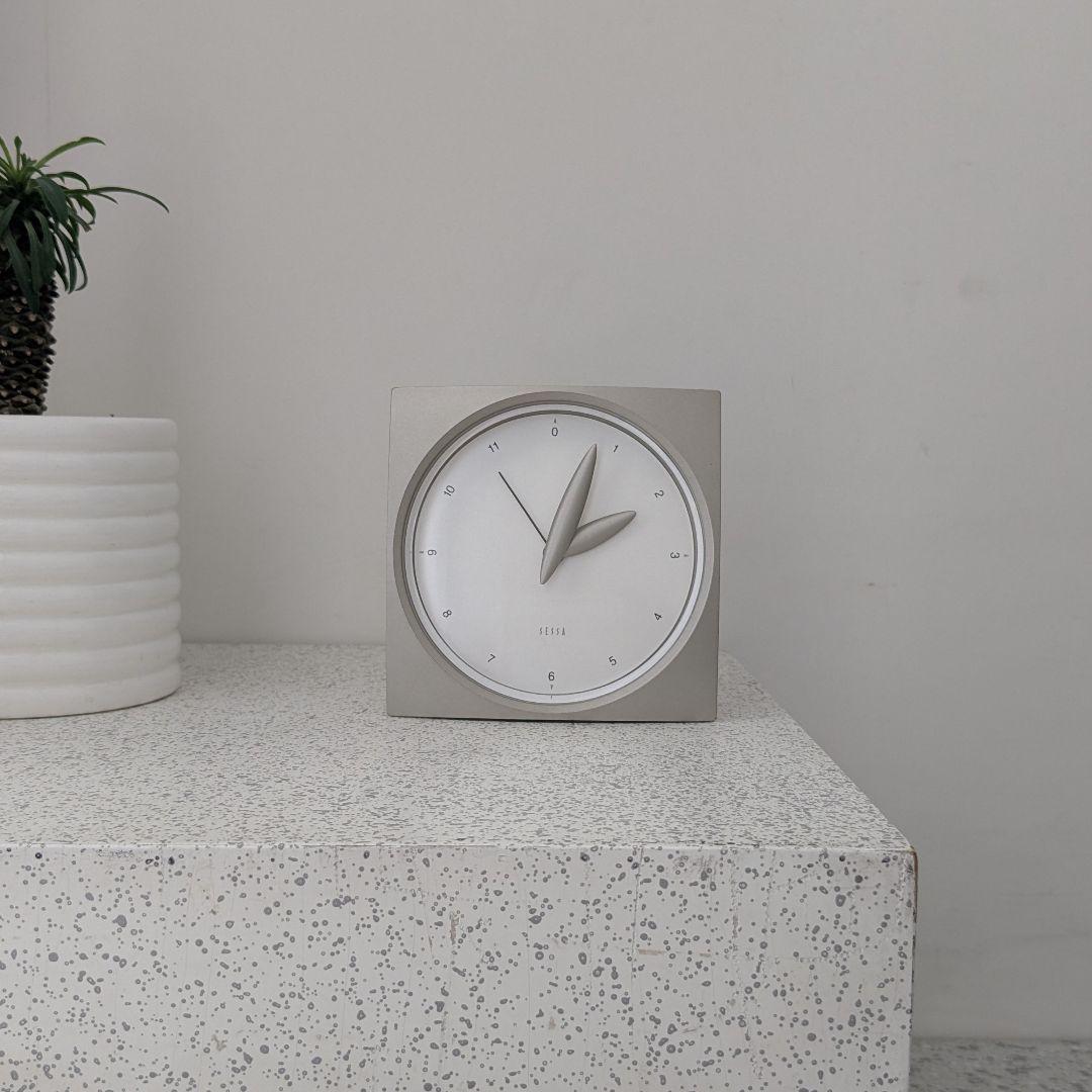 90s ヴィンテージ 置き時計 加藤孝志 sessa 目覚まし付き