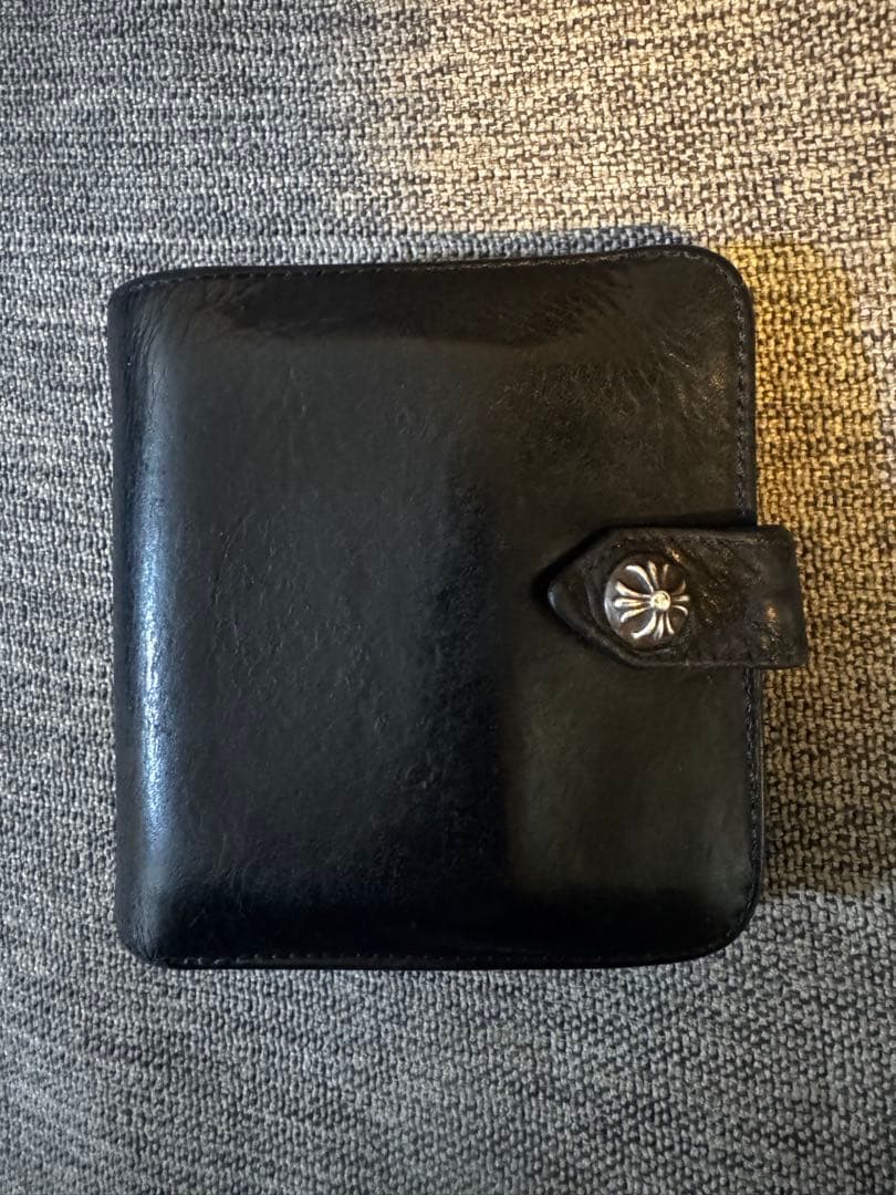 廃盤希少品 クロムハーツ スクエアクロスボタン ビルウォレット