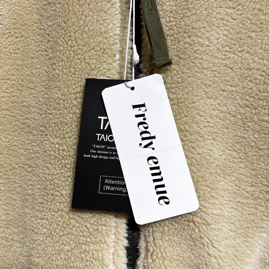 新品【TAION×fredy emue】ダウンジャケット 38 ベージュ　カーキ