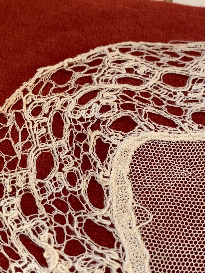 フランスアンティーク　1890年〜デンマーク衣装ミュージアム級の手織りレース！