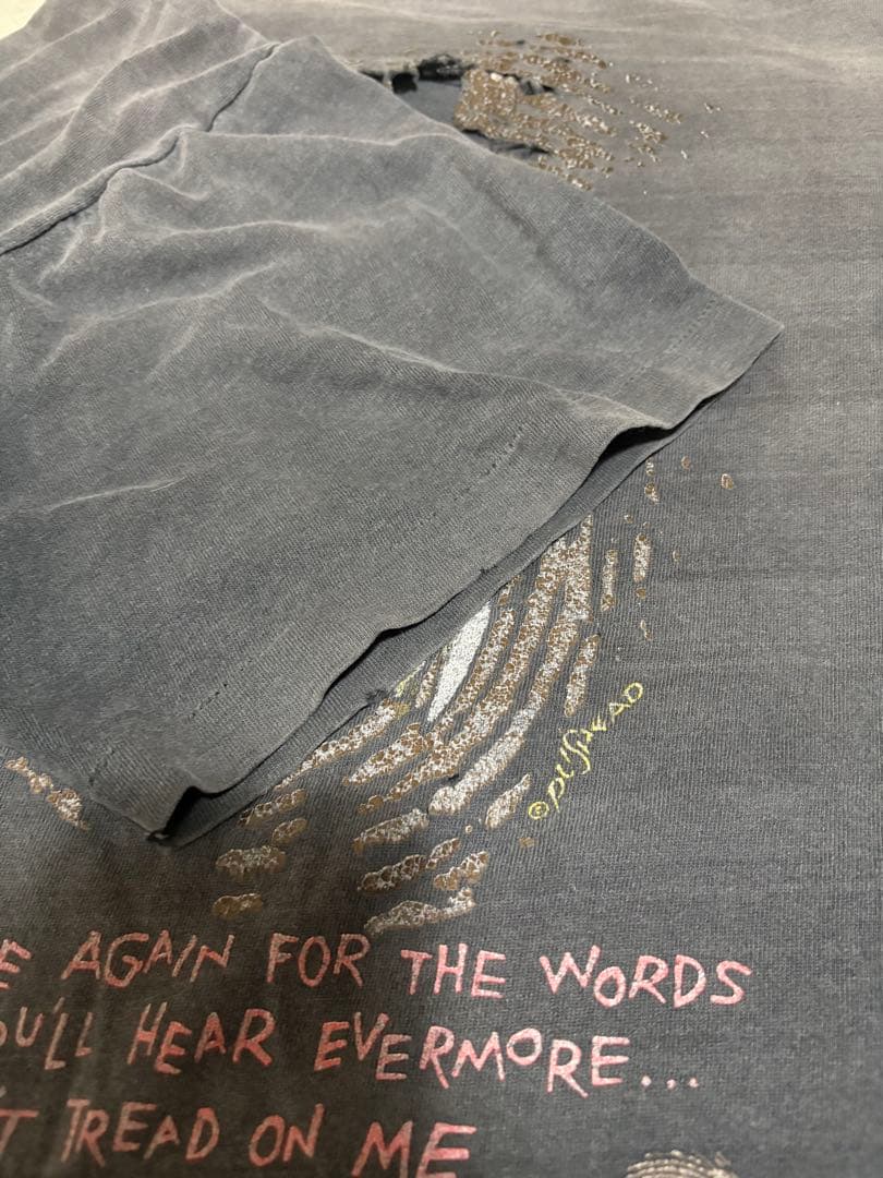 希少 90s USA製 フェード ボロ メタリカTシャツ