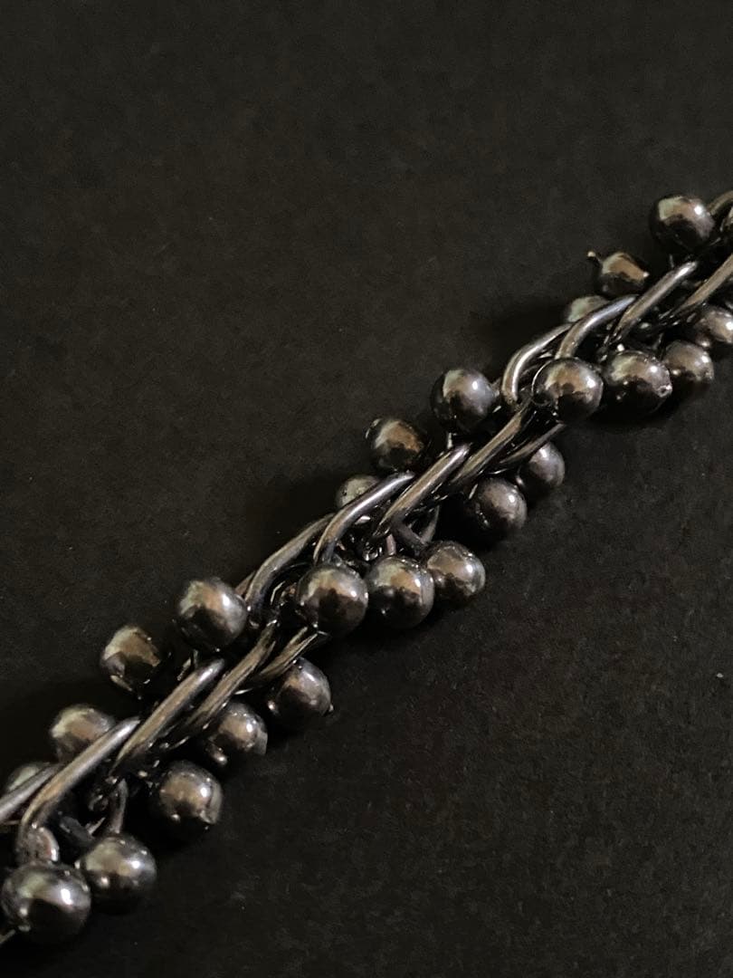 Vintage　チェーンリンク DNA シルバー パール ネックレス