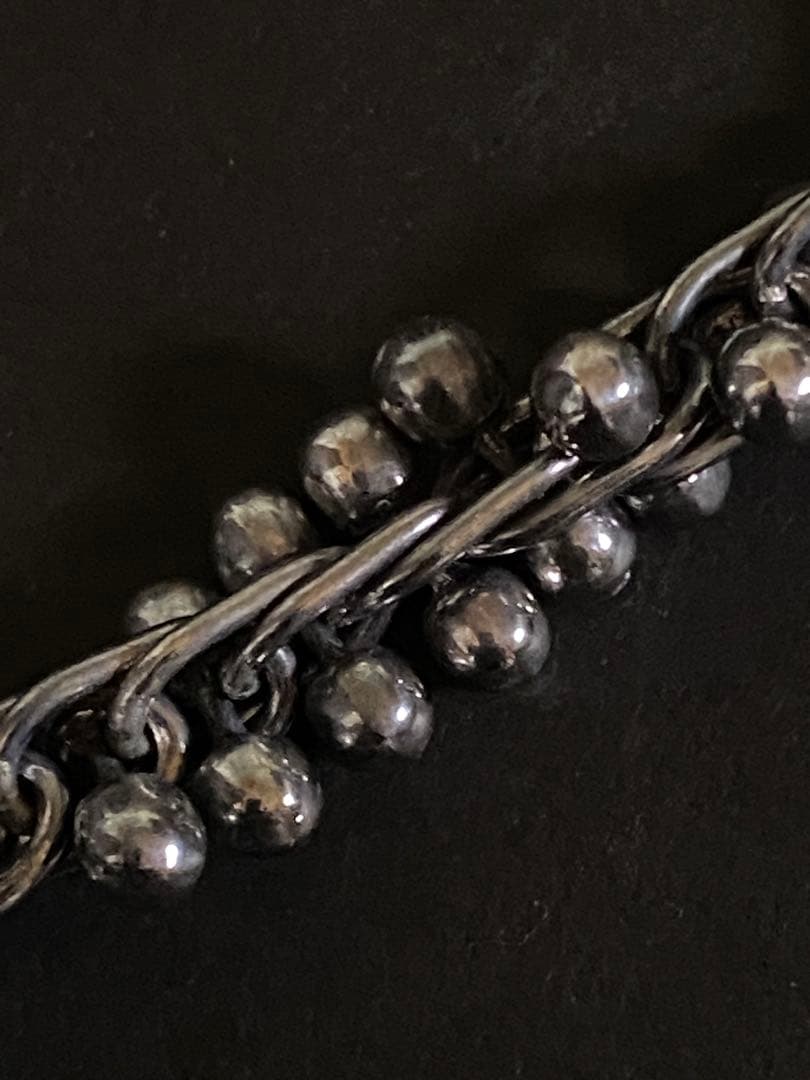 Vintage　チェーンリンク DNA シルバー パール ネックレス