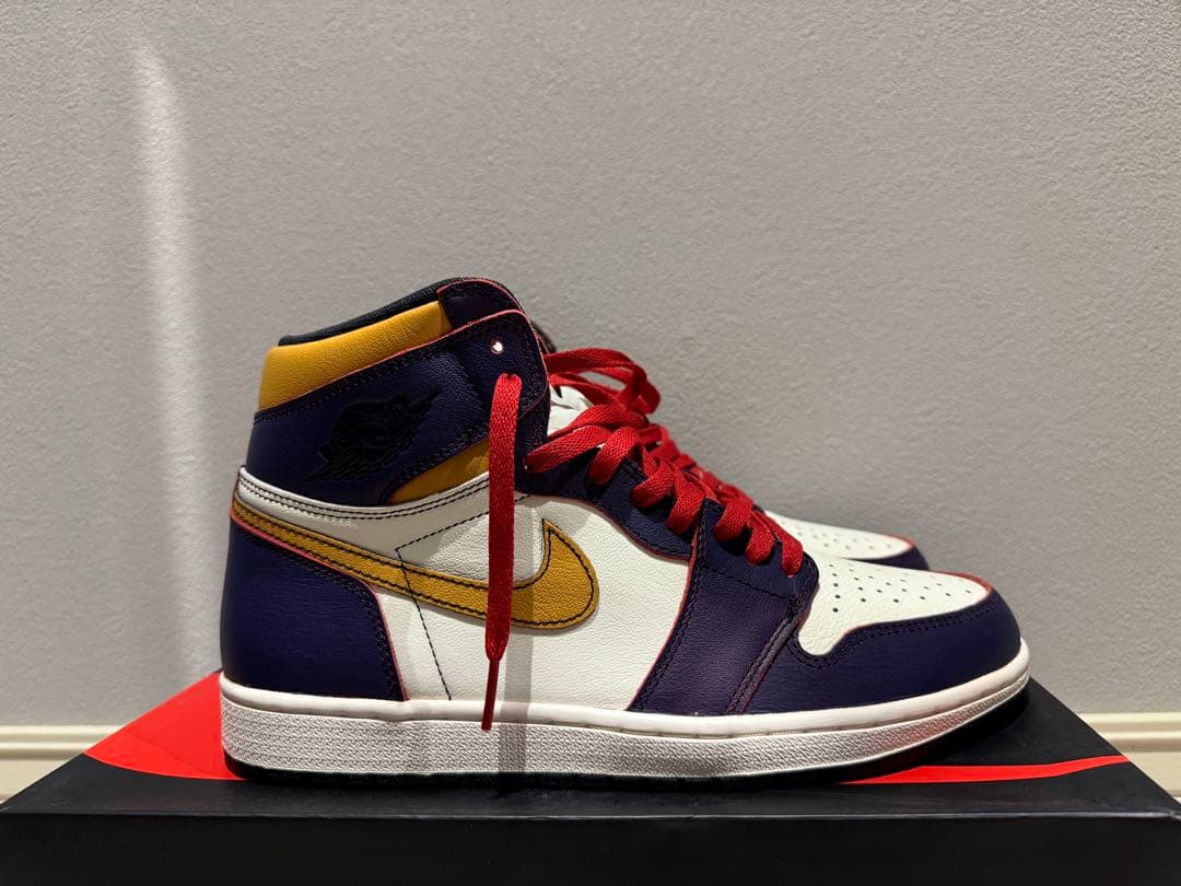 黒*汰様 【未使用】エアジョーダン1 ディフィアント レイカーズ CD6578-