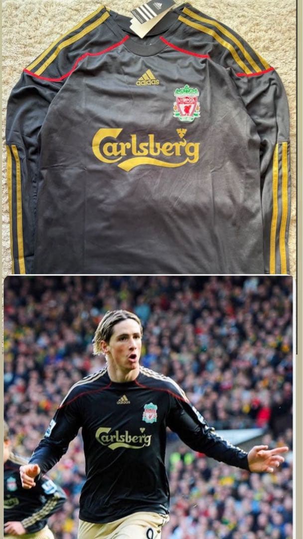 ［新品タグ付き・希少］リヴァプール　0910アウェイユニフォーム　長袖　M