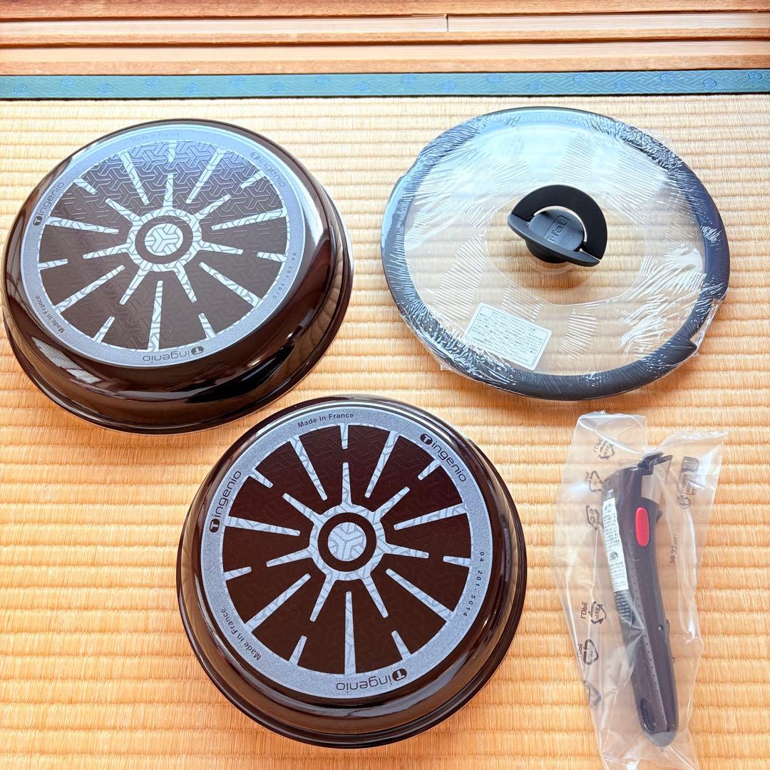 【新品未使用】ティファール　フライパン　26cm 22cm 取っ手　ガラスふた