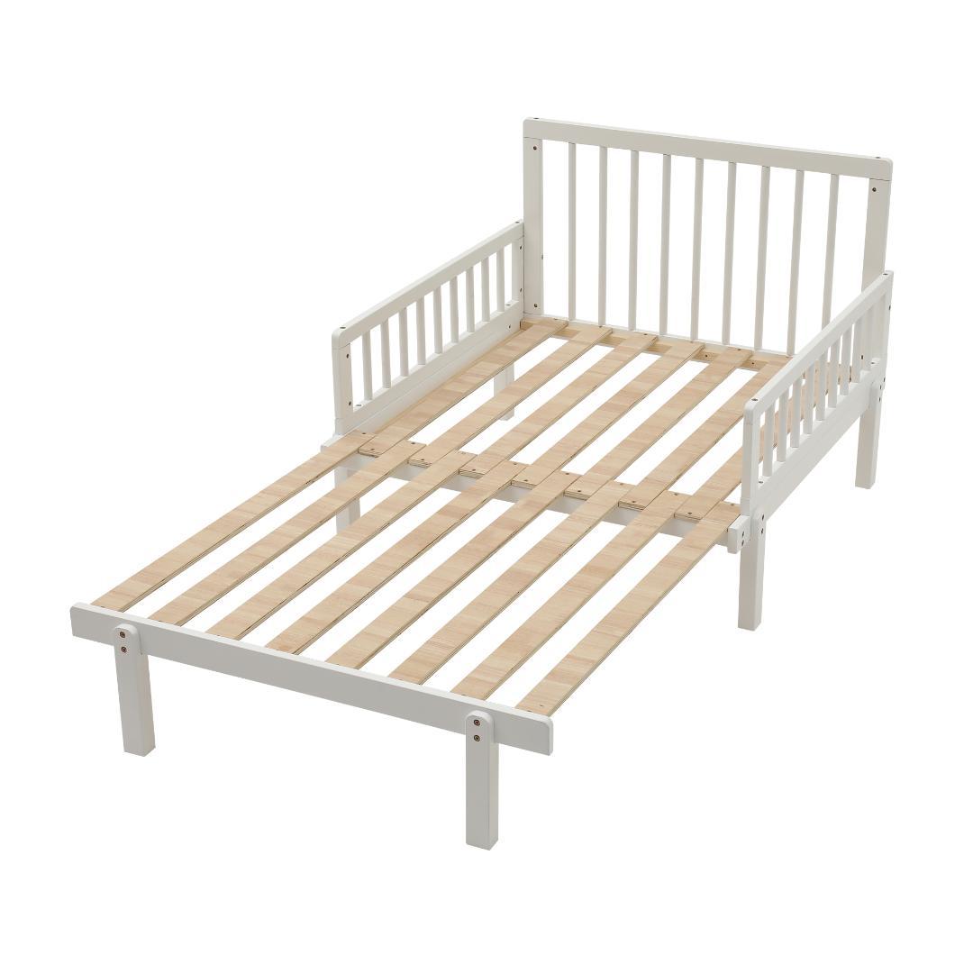 伸長式ソファベッド　天然木製　２WAY　おしゃれ　北欧風　WHITE