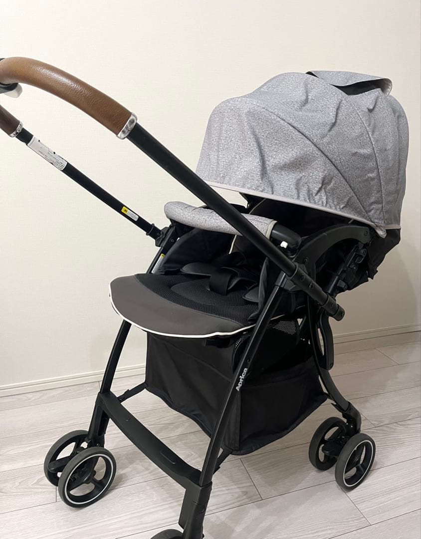 Aprica ラクーナクッションAC ベビーカー レインカバー付き