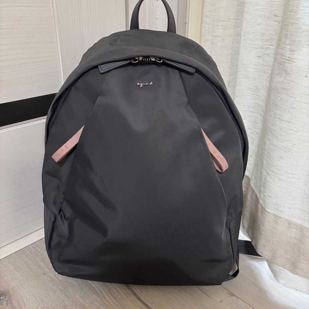 新品未使用⭐︎アニエスベー リュック ナイロン レザー グレー　パックパック