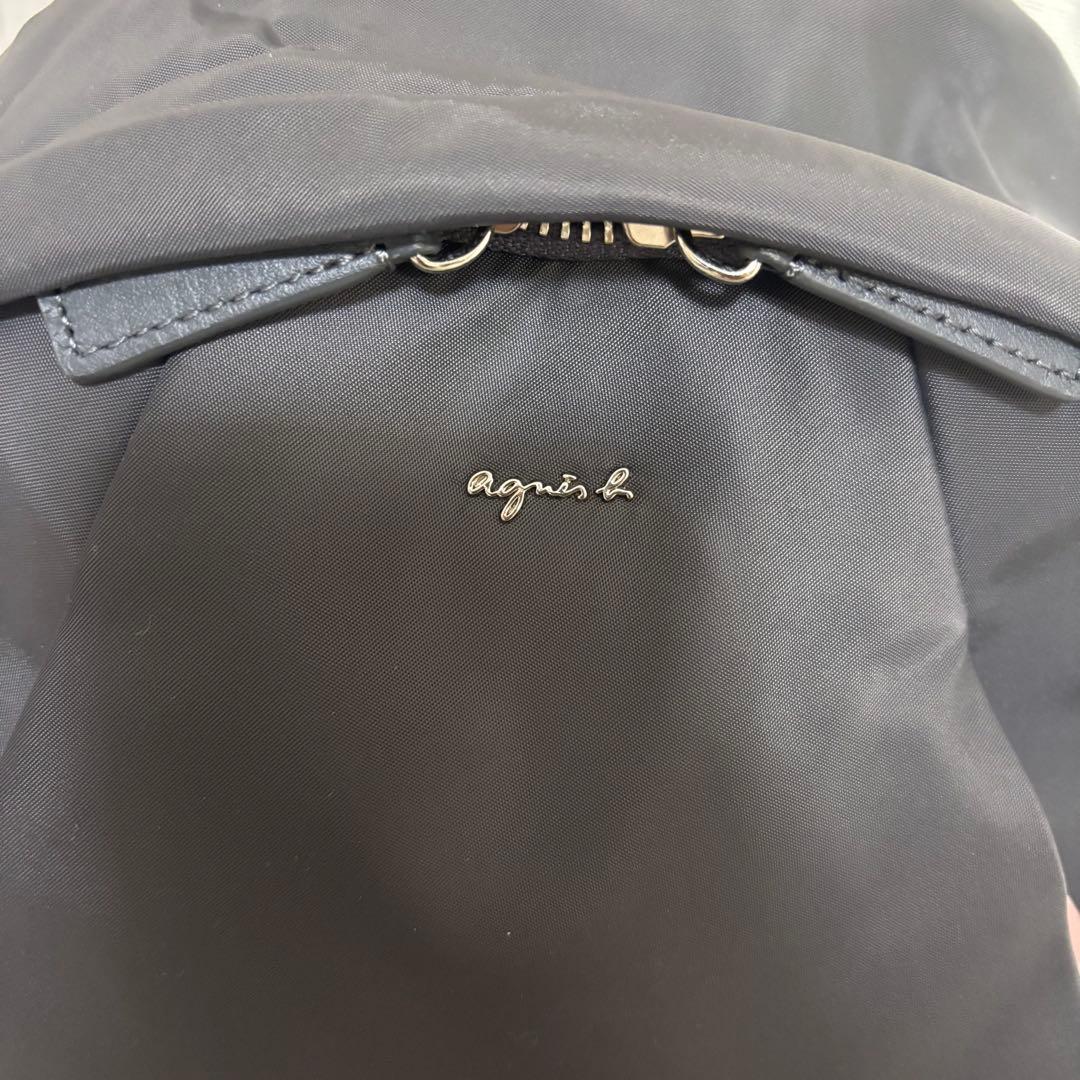 新品未使用⭐︎アニエスベー リュック ナイロン レザー グレー　パックパック