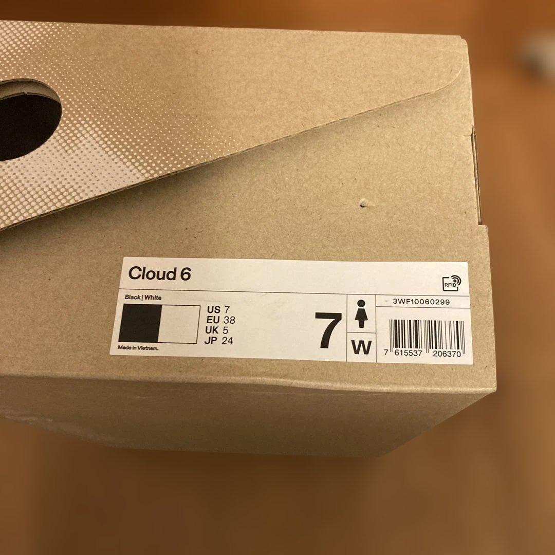 【新品未使用品】On cloud6 オン クラウド6 ブラック 24.0cm