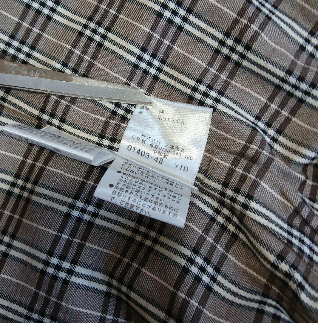 バーバリーブルーレーベル✨トレンチコート 銀ボタン 黒 38 コットン チェック