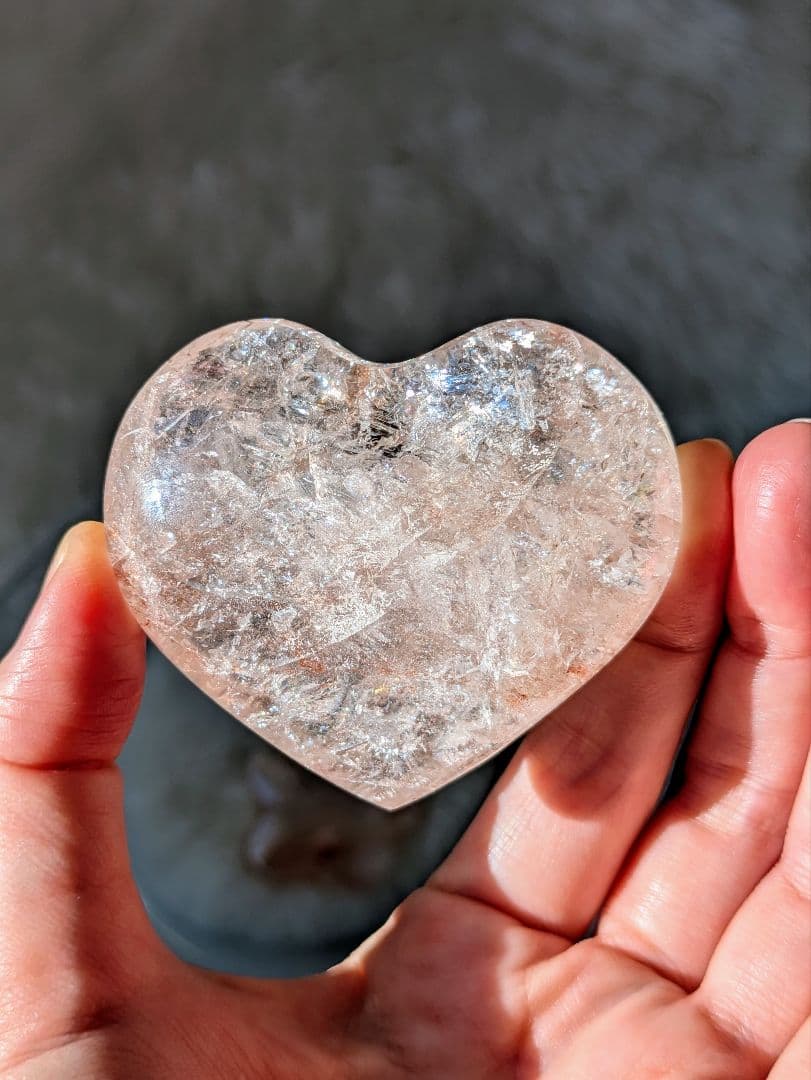 【２個セット価格】　♡ピンクアゼツライト（通称） ピンククォーツ♡ ハート　星