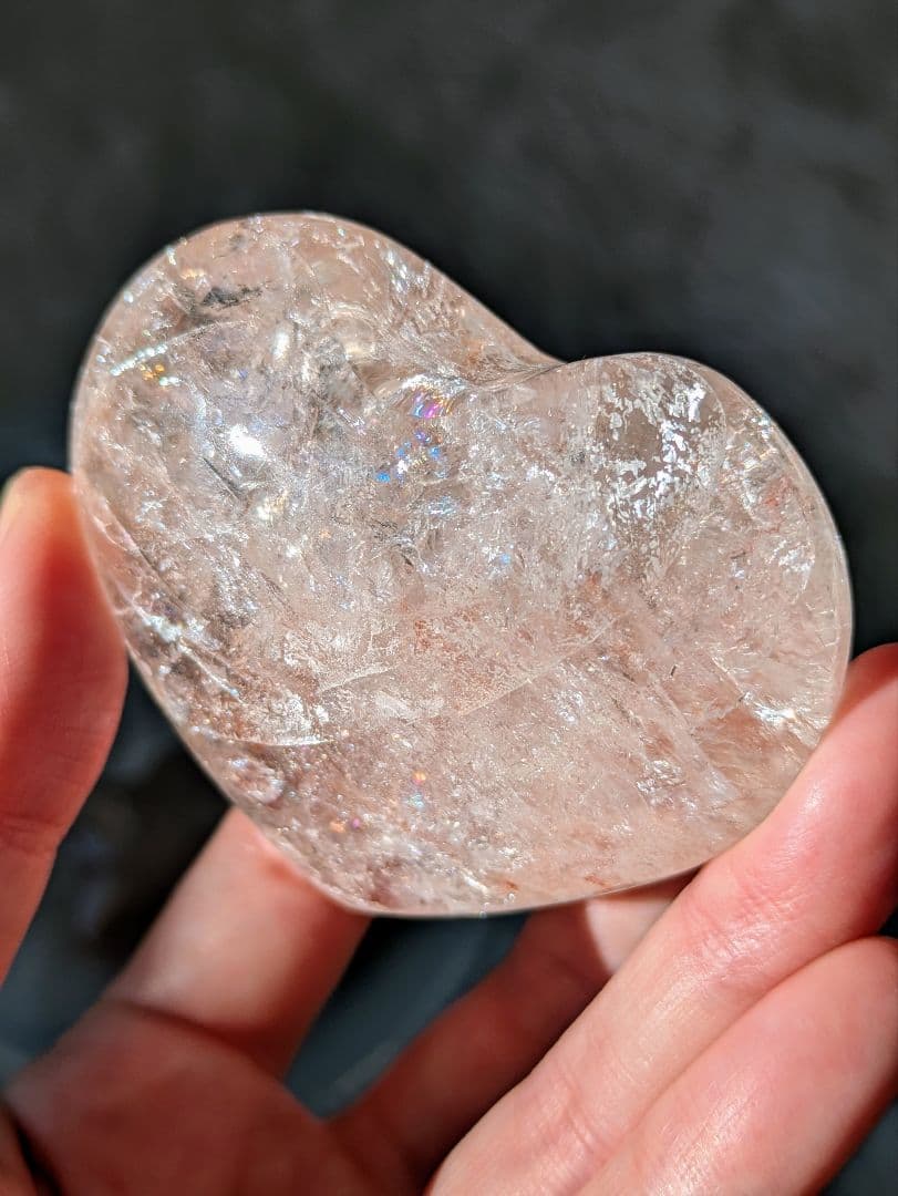 【２個セット価格】　♡ピンクアゼツライト（通称） ピンククォーツ♡ ハート　星