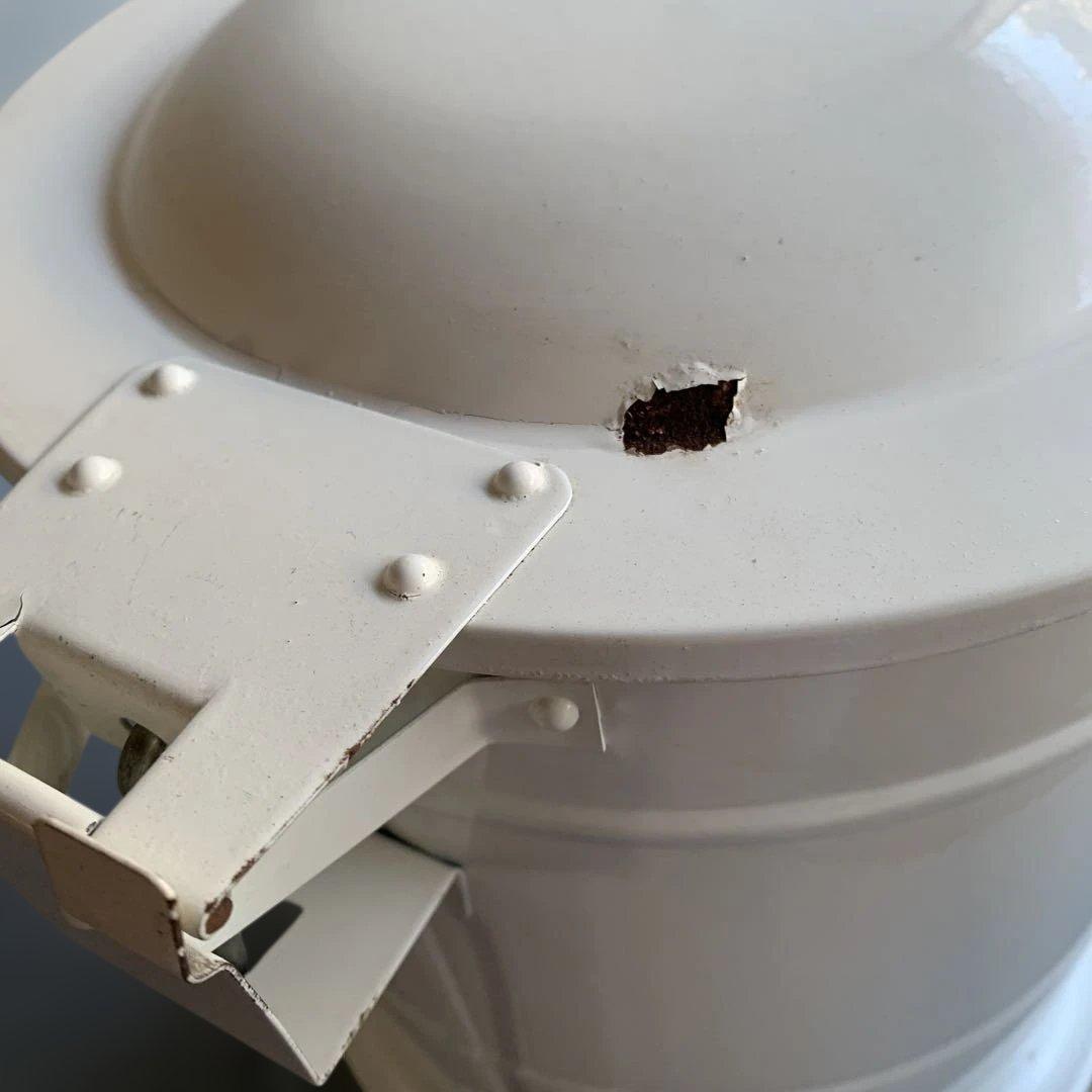 【未使用】【レトロ】マツヨシ　足踏汚物投入器　ペダル式　ゴミ箱　汚物缶