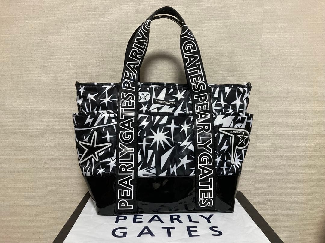 パーリーゲイツ　ロッカーバッグ　2025年　ギザ星柄シリーズ　ブラック　美品