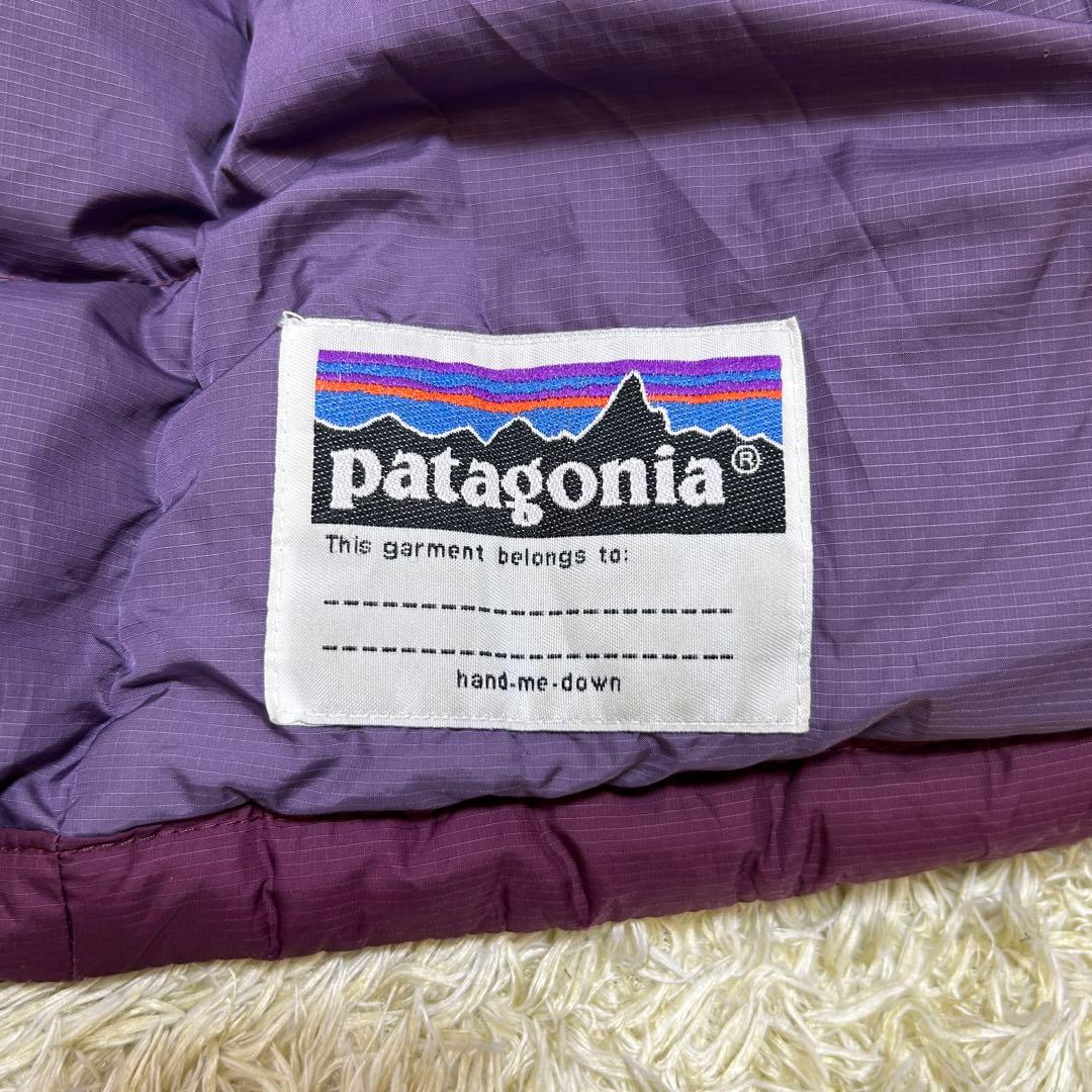 【洗える】パタゴニア　ダウンジャケット　パープル　S相当　グースダウン　肉厚