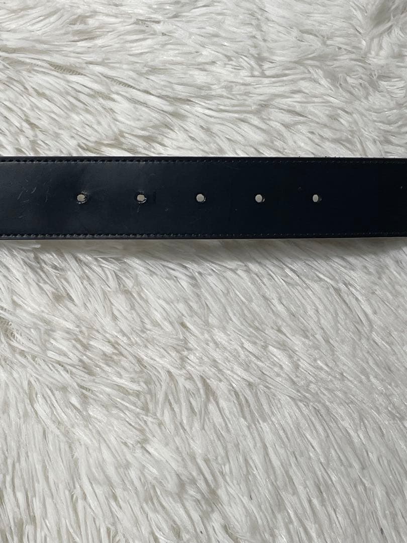 サルヴァトーレフェラガモ ガンチーニ レザーベルト 黒 シルバー金具　イタリア製