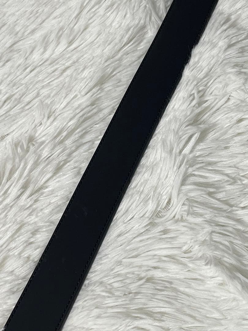 サルヴァトーレフェラガモ ガンチーニ レザーベルト 黒 シルバー金具　イタリア製