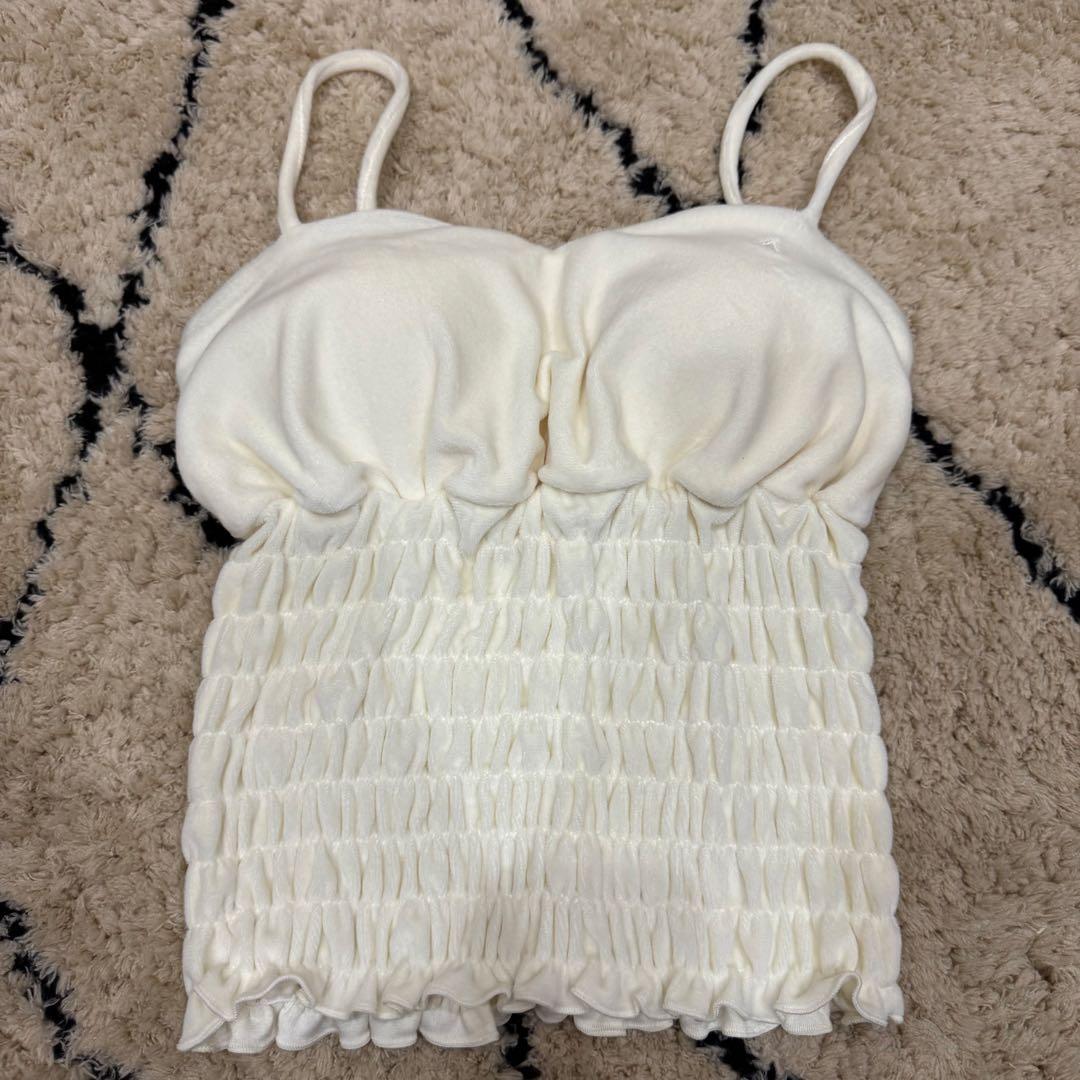 トップス andmary Mei shirring tops Black