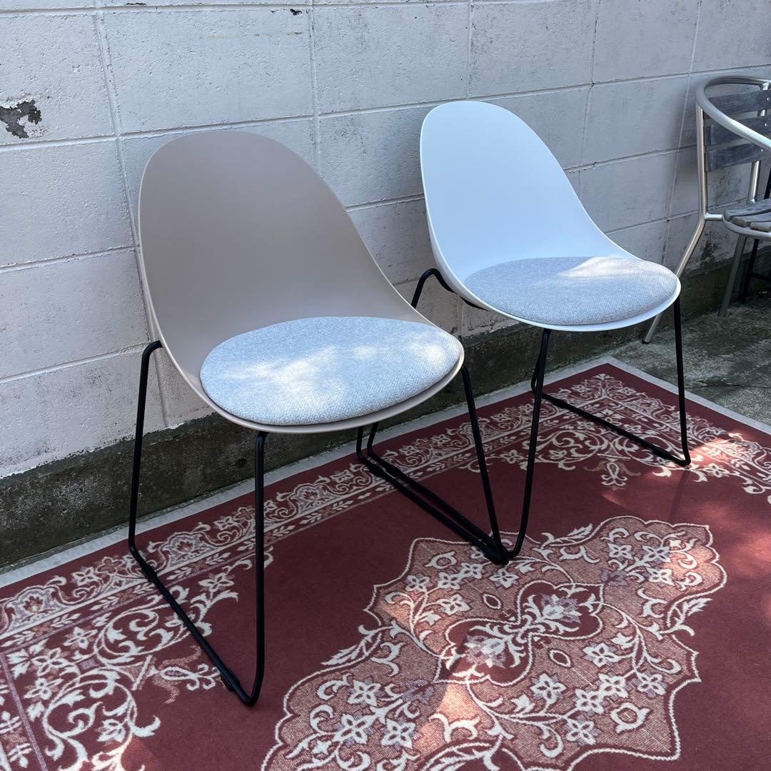美品2点セット◾️関家具 クラッシュゲート エッグチェア スタッキングチェア 椅子
