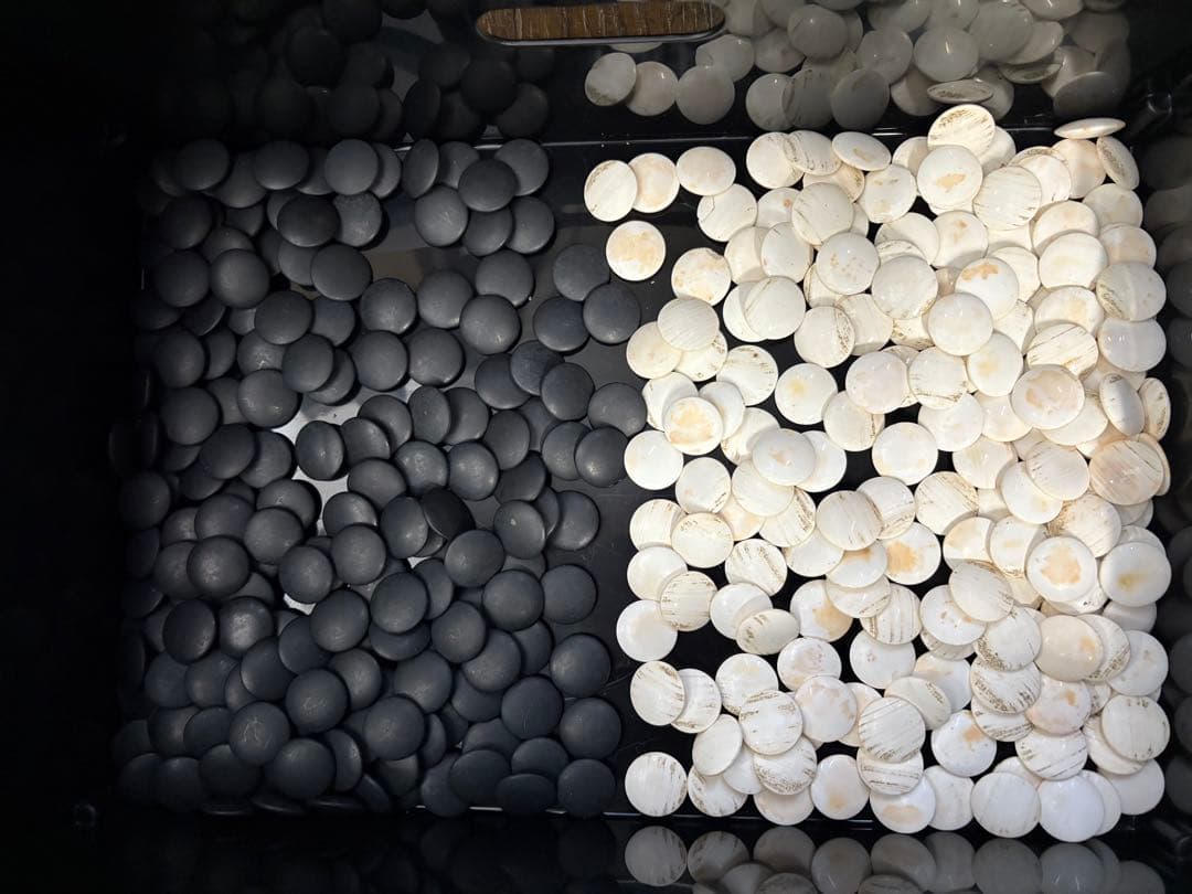 木製脚付き囲碁盤と碁石セット