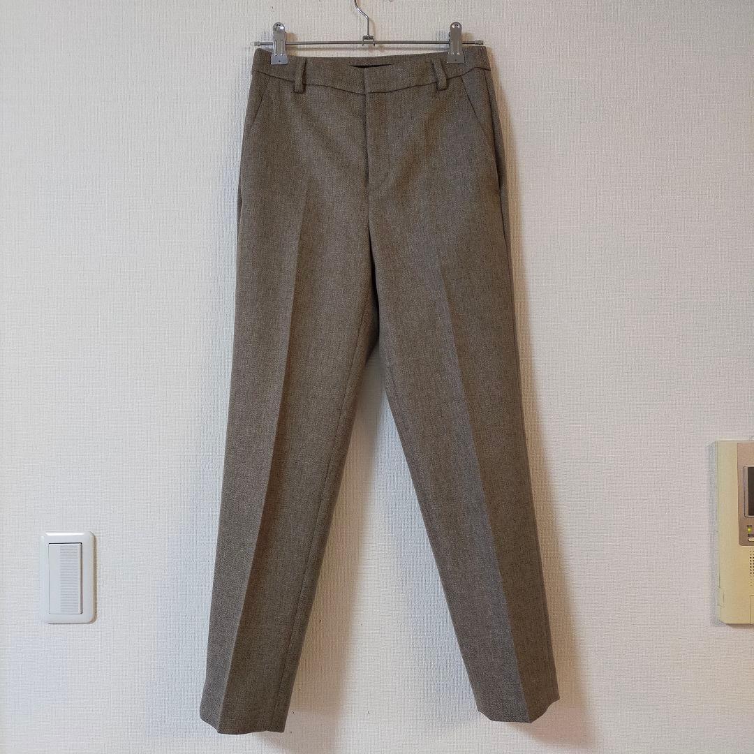 美品　23区　小さいサイズ30　ウォッシャブル　ノーカラーパンツスーツ