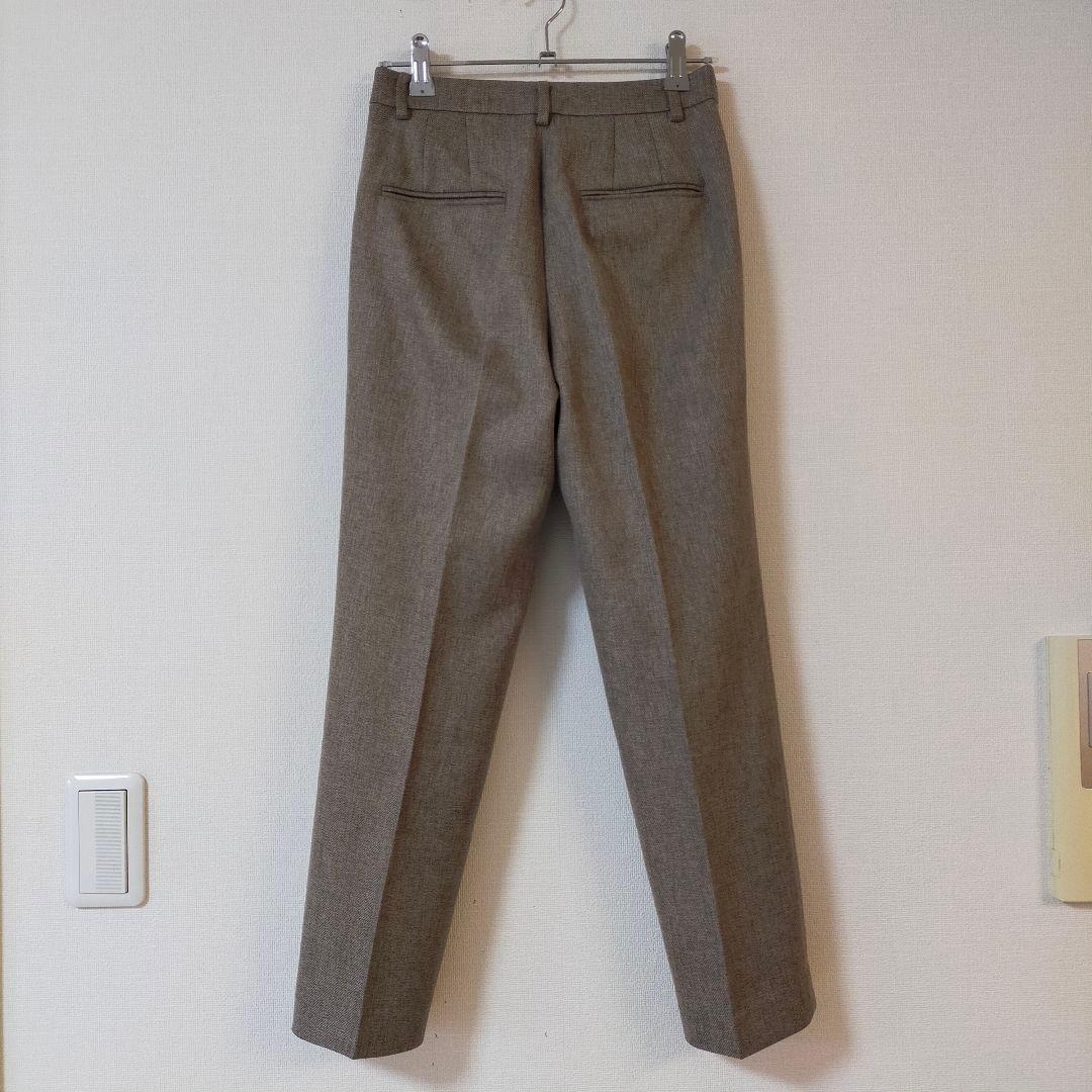 美品　23区　小さいサイズ30　ウォッシャブル　ノーカラーパンツスーツ
