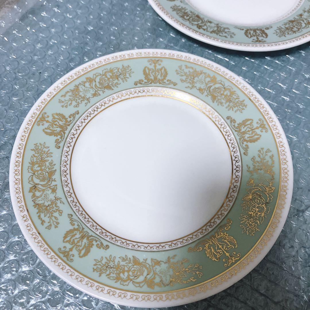 【希少】ウェッジウッド コロンビア セージグリーン プレート 11枚